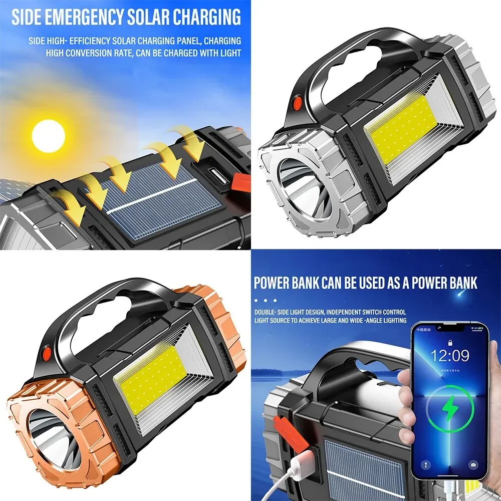 2024 senter LED kuat USB + sen - Renewable Energy Source ulasan dan harga