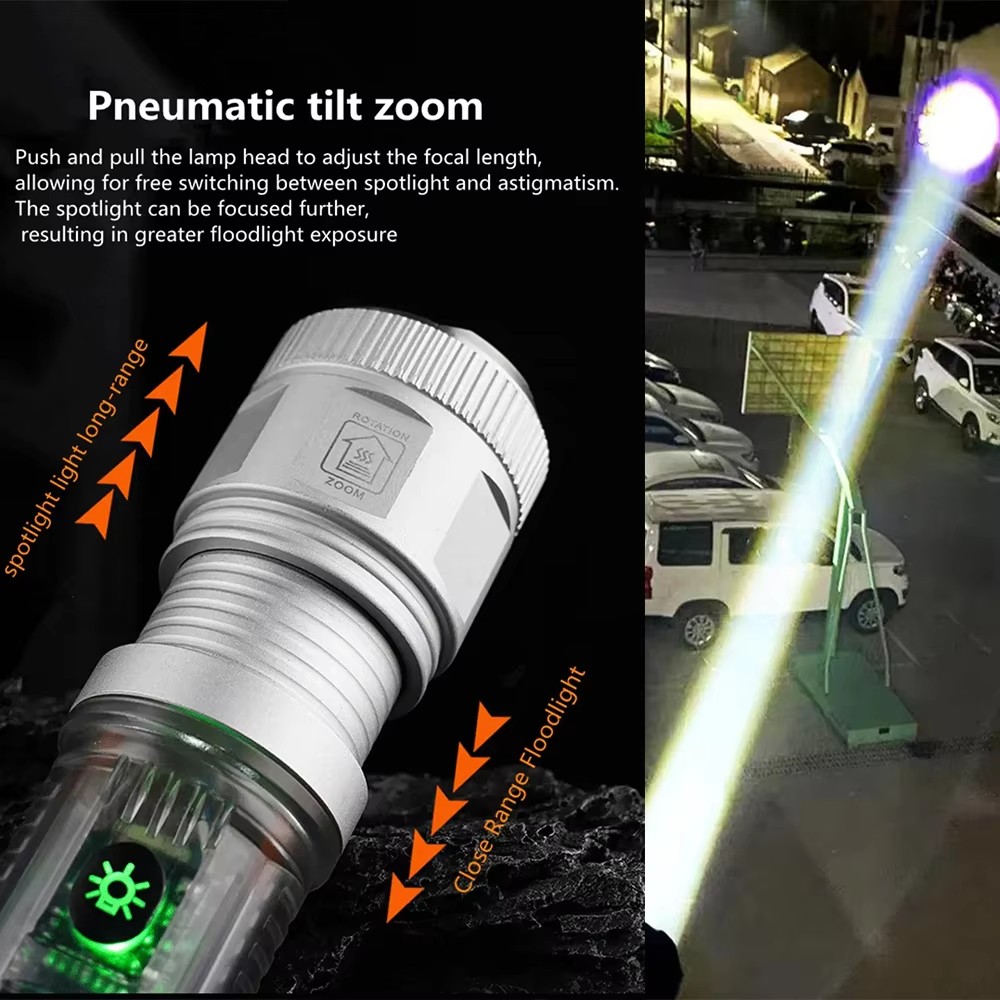 Senter LED Kuat Dengan Lampu S - Renewable Energy Source ulasan dan harga