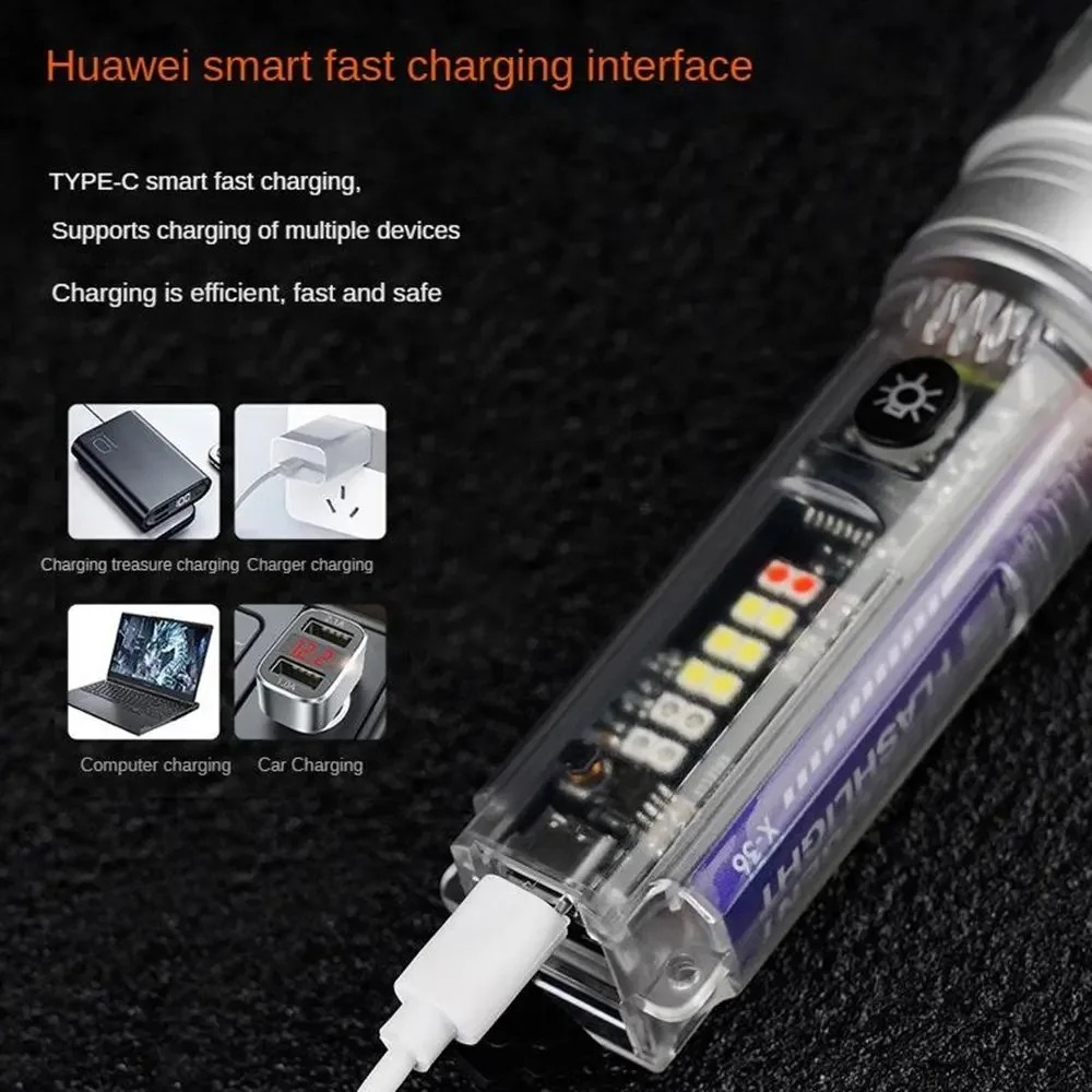 Senter LED Kuat Dengan Lampu S - Renewable Energy Source ulasan dan harga