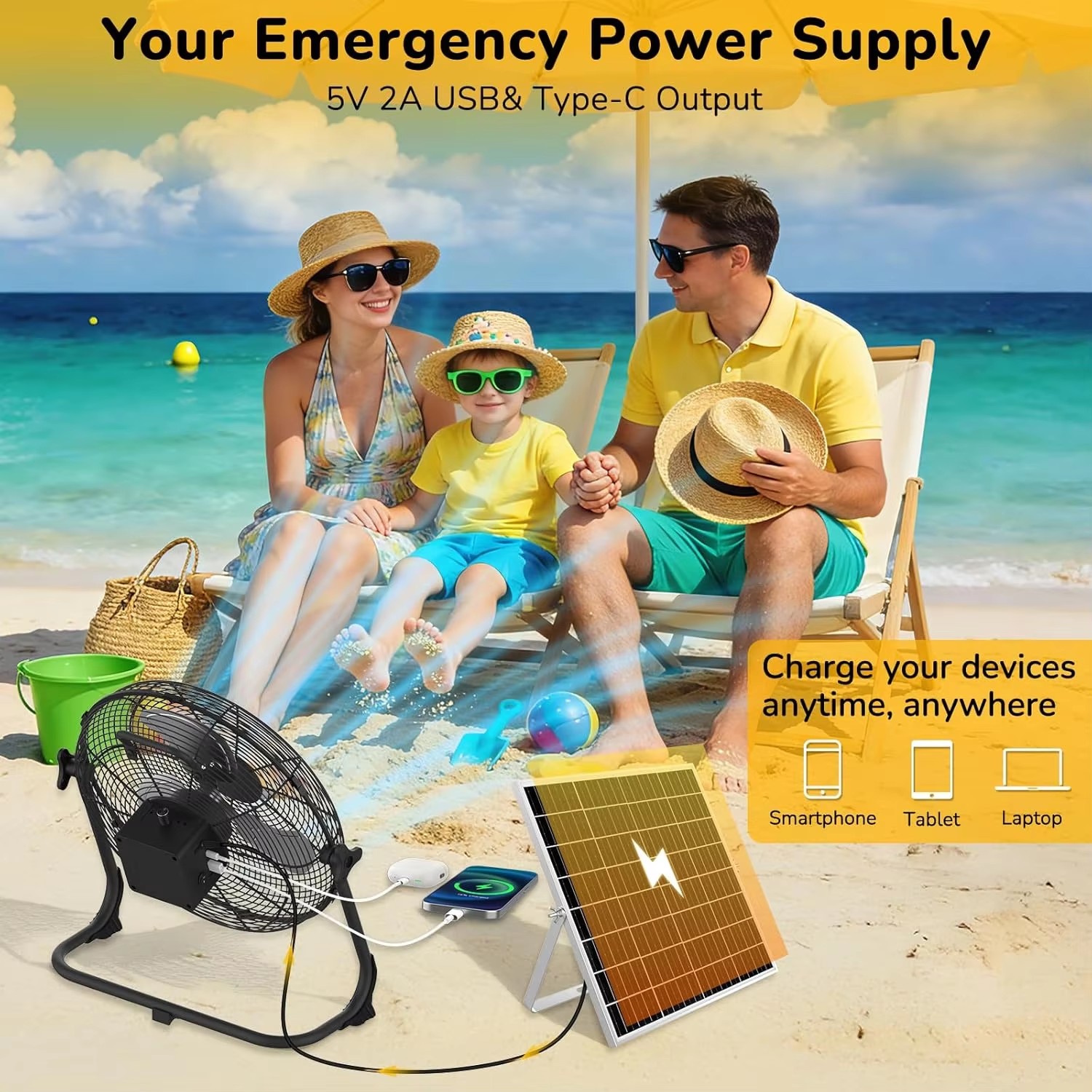 Kipas Lantai Tenaga Surya Port - Renewable Energy Fan ulasan dan harga